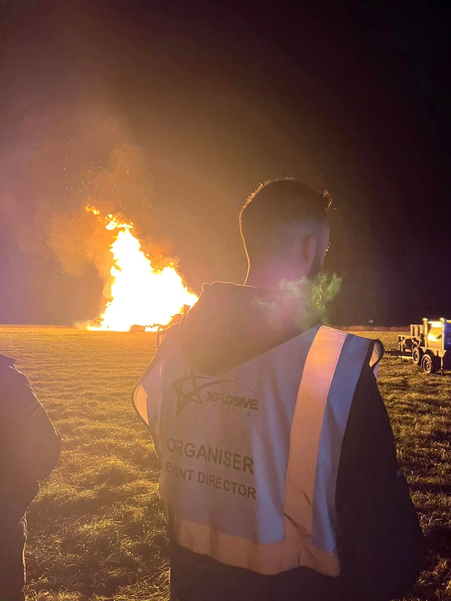 Vertical fireworks display at Bonfire Night